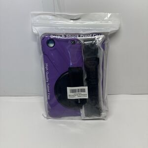 iPad Mini Case with Kickstand & Shoulder Strap Purple Fits iPad 1/2/3